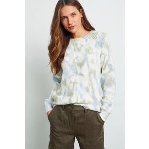 RAILS Venus Mint Green Tie Dye Sweater, Cotton & Cashmere, Size XS